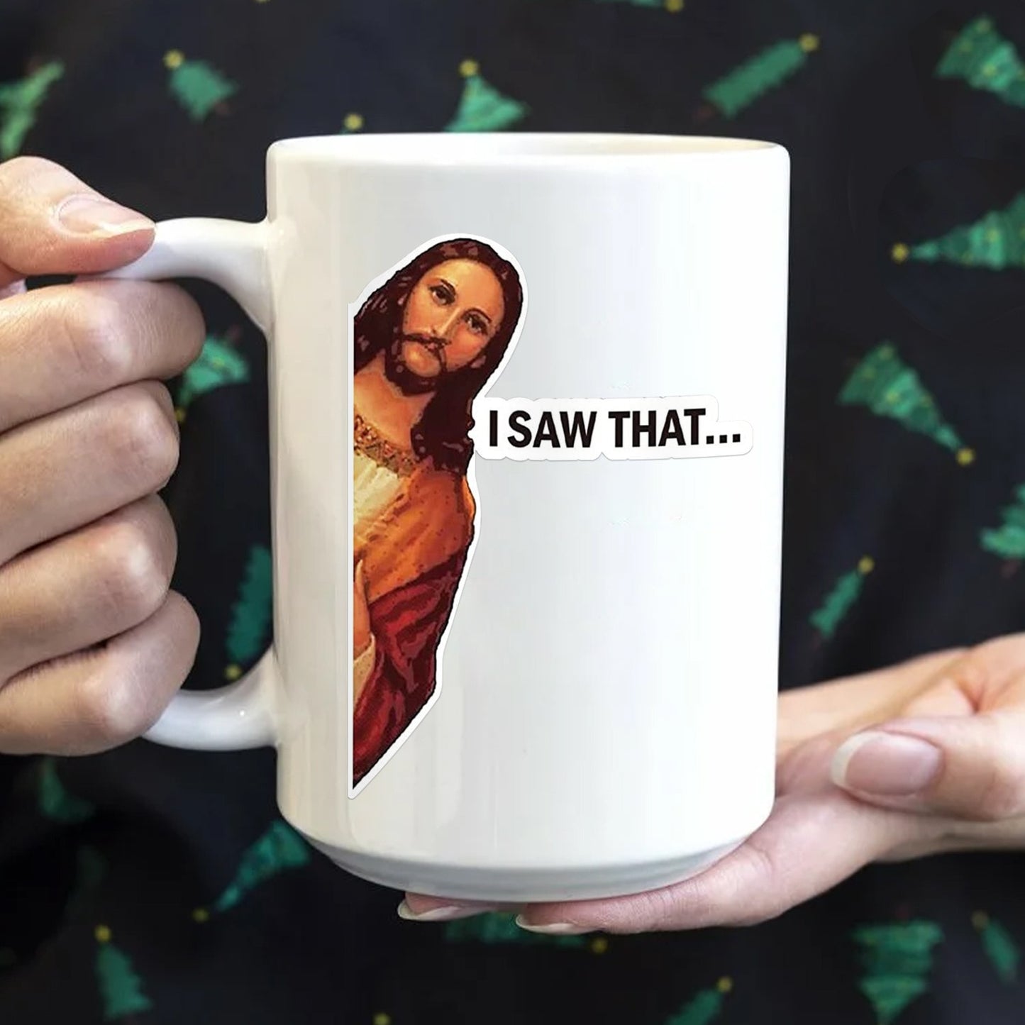 10pcs Car Sticker Jesus I Saw That Vinyl Decal Sticker Waterproof Faith Stickers for Laptops Water Bottles Christian Gift