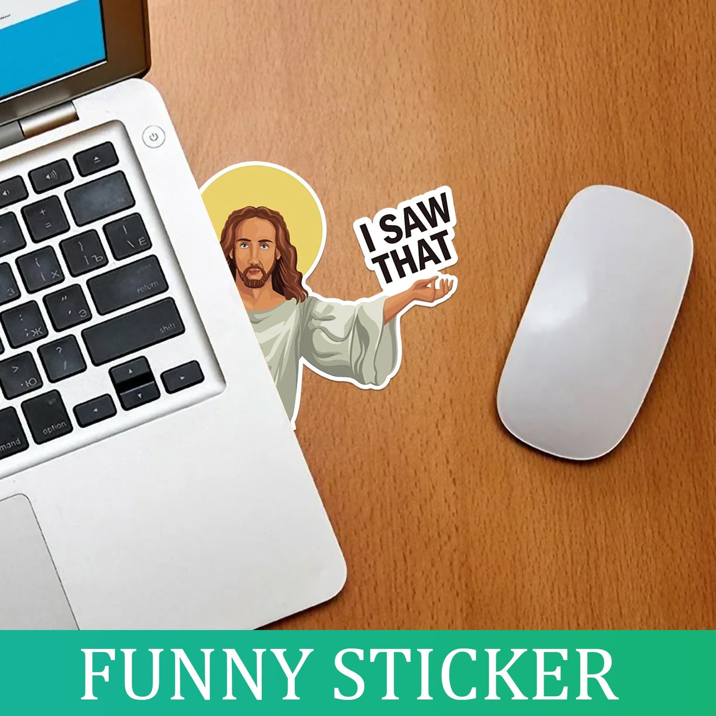 10pcs Car Sticker Jesus I Saw That Vinyl Decal Sticker Waterproof Faith Stickers for Laptops Water Bottles Christian Gift