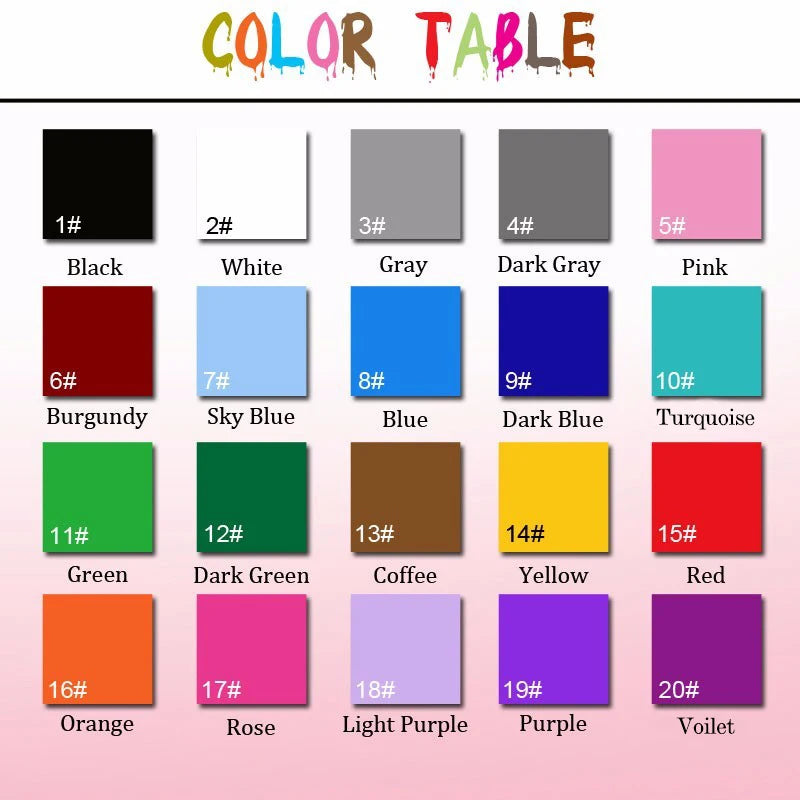 a color table with different colors of paint