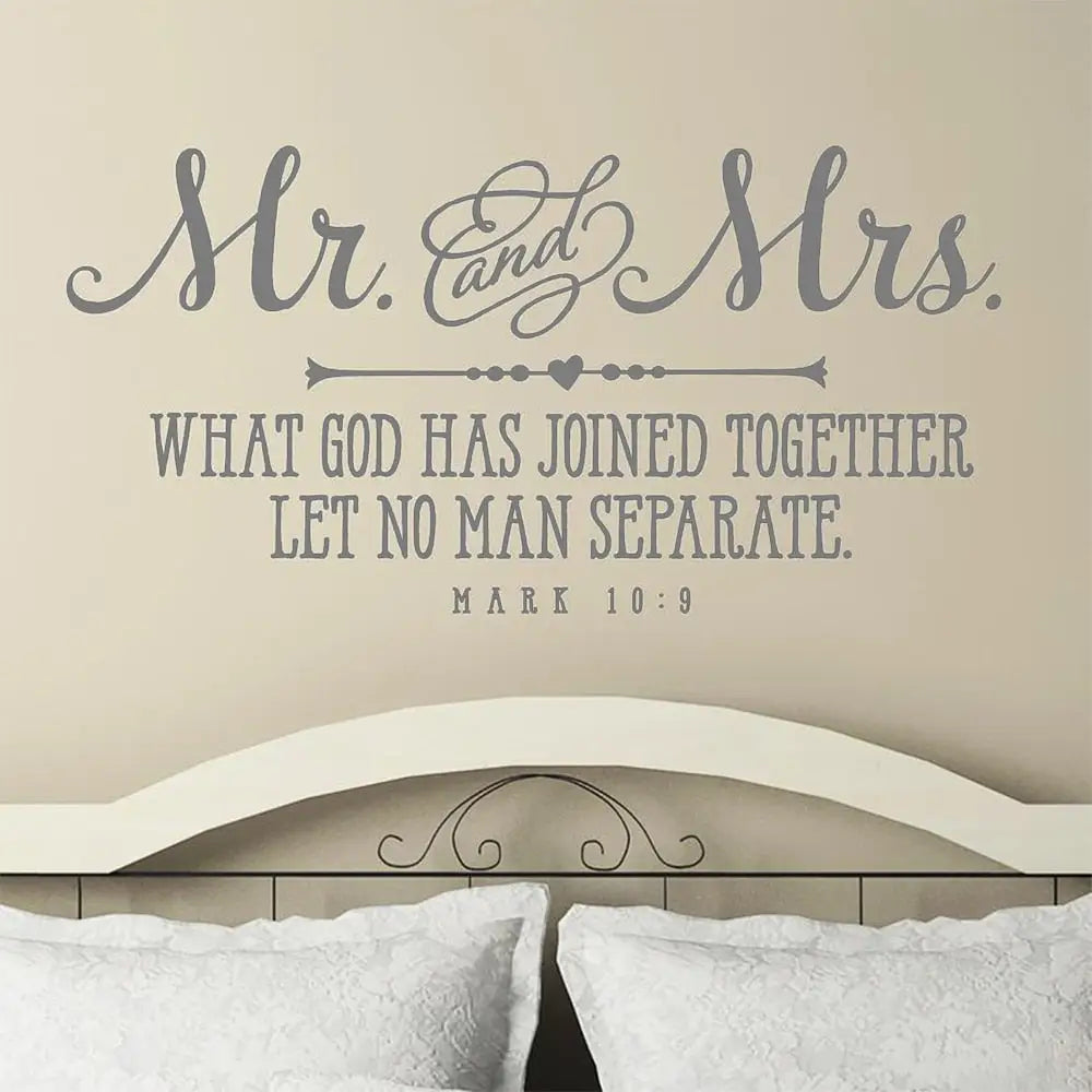 New Married Bedroom Vinyl Scripture Wall Decal | Christian