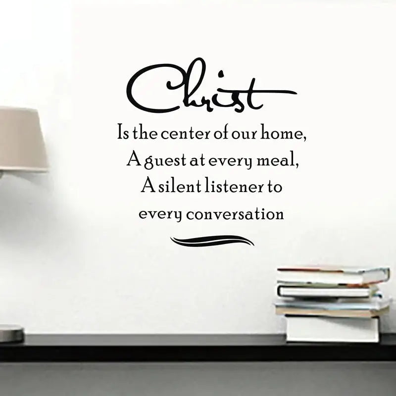 Christ is the center of our home Wall Decal Sticker | Home