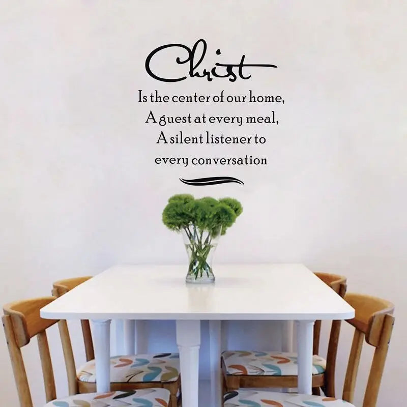 Christ is the center of our home Wall Decal Sticker | Home