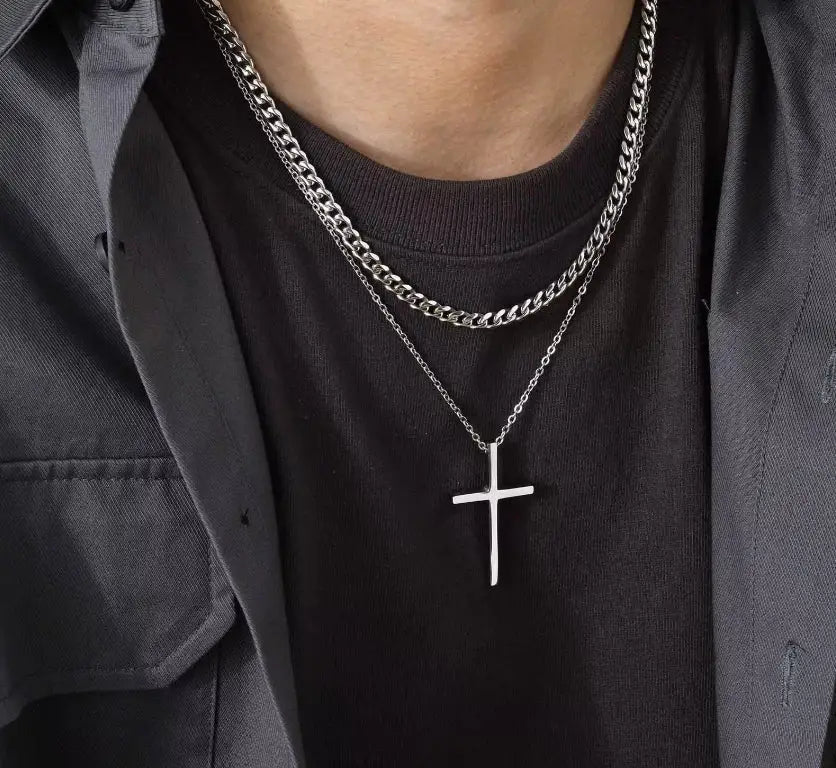 Religious on sale layered necklace