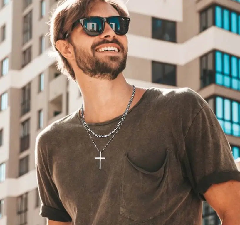 Christian Jesus Layered Cross Necklaces | Layered Necklaces | Christian Necklace | Unique Necklace | Cross Pendant