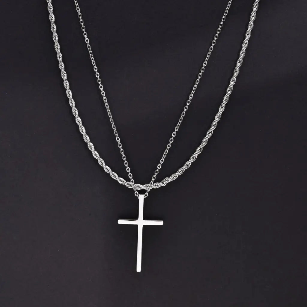 Christian Jesus Layered Cross Necklaces | Layered Necklaces | Christian Necklace | Unique Necklace | Cross Pendant
