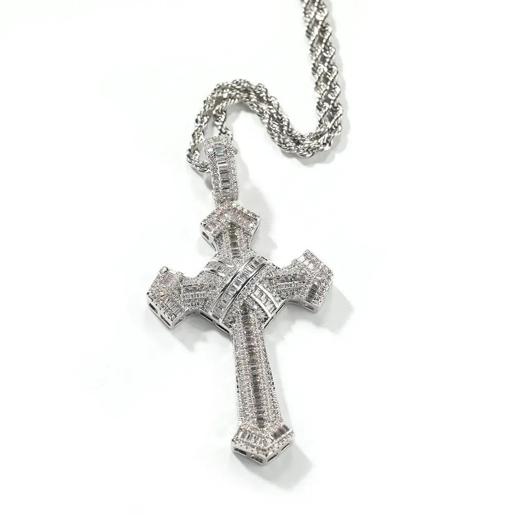 Hip Hop Cross Pendant Necklace Christian Jewelry