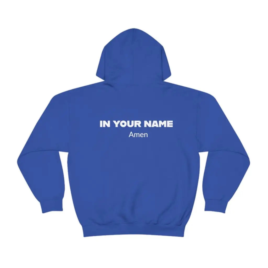 Unisex Medium Blend Christian Hoodie | In Your Name Amen Graphic Hoodie | Streetwear Hoodie | Long-Sleeve Aesthetic Hoodie