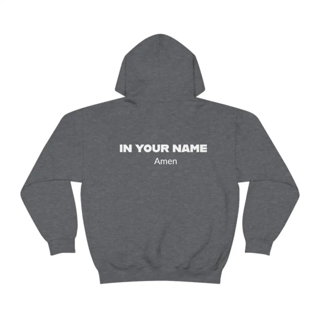 Unisex Medium Blend Christian Hoodie | In Your Name Amen Graphic Hoodie | Streetwear Hoodie | Long-Sleeve Aesthetic Hoodie
