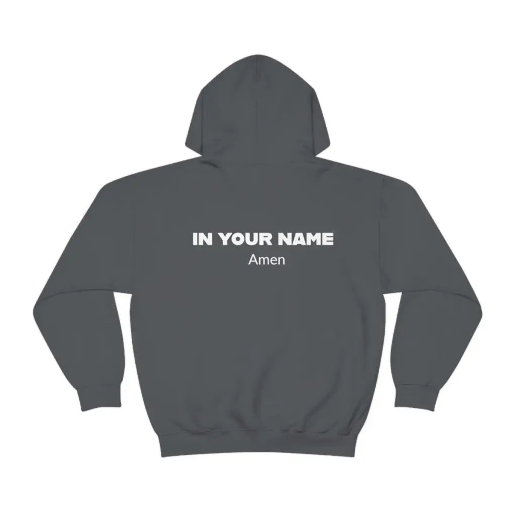 Unisex Medium Blend Christian Hoodie | In Your Name Amen Graphic Hoodie | Streetwear Hoodie | Long-Sleeve Aesthetic Hoodie