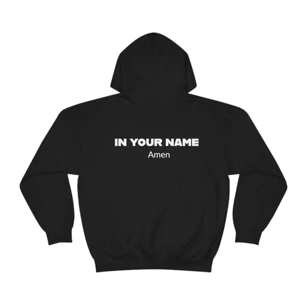 Unisex Medium Blend Christian Hoodie | In Your Name Amen Graphic Hoodie | Streetwear Hoodie | Long-Sleeve Aesthetic Hoodie
