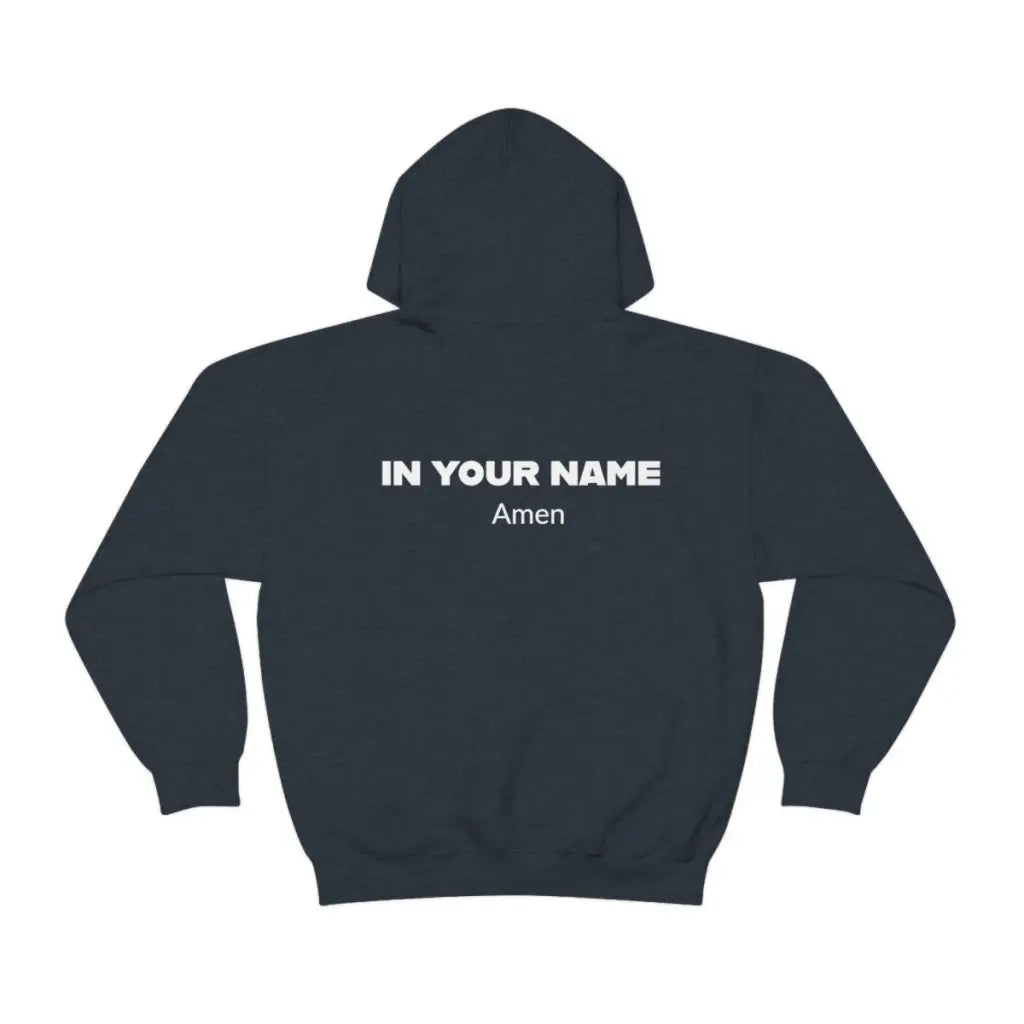 Unisex Medium Blend Christian Hoodie | In Your Name Amen Graphic Hoodie | Streetwear Hoodie | Long-Sleeve Aesthetic Hoodie