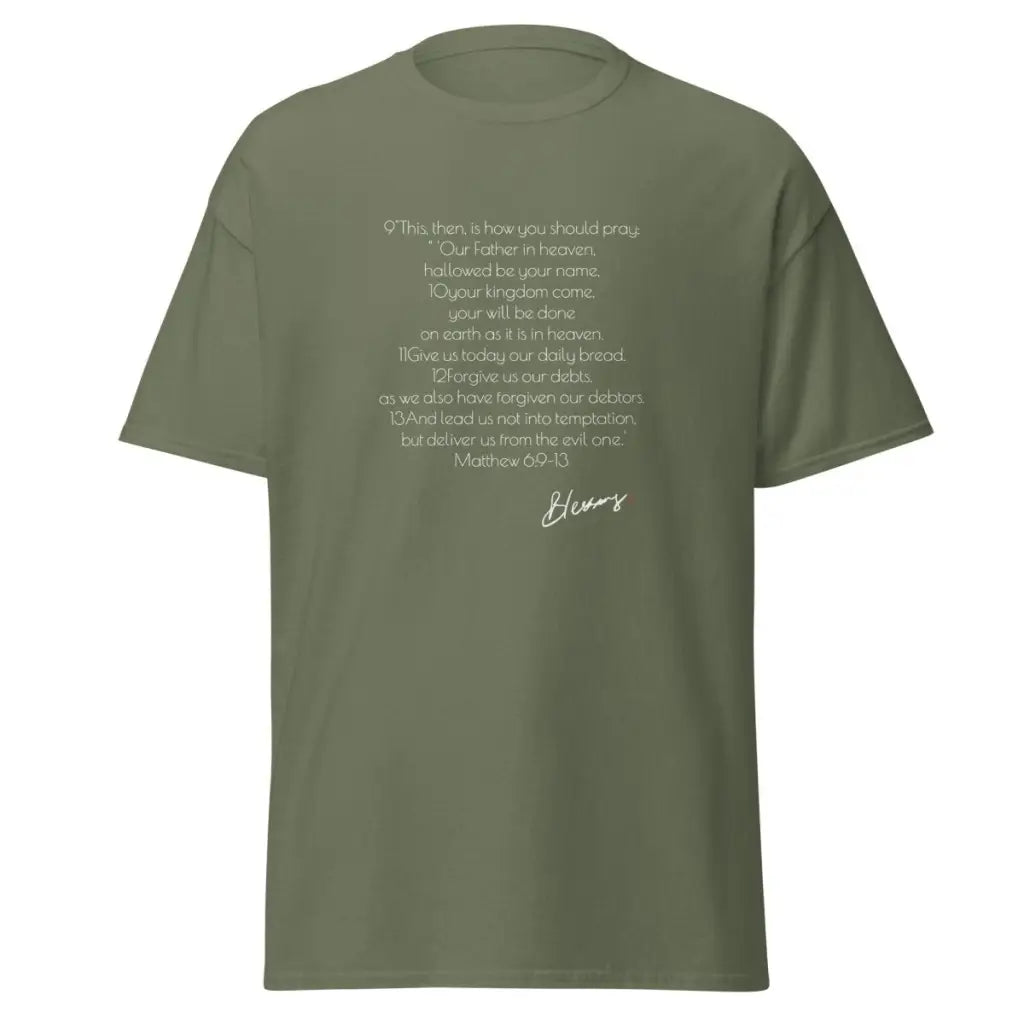 Lord's Prayer Shirt | Men's Christian Shirt | Jesus Shirt | Christian Streetwear | Jesus Apparel | Religious Shirt