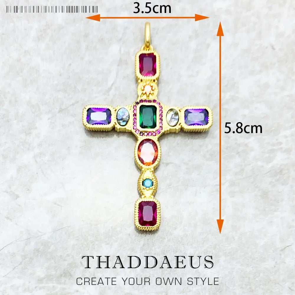 Majestic Cross Pendant | Sterling Silver Necklace Charm |