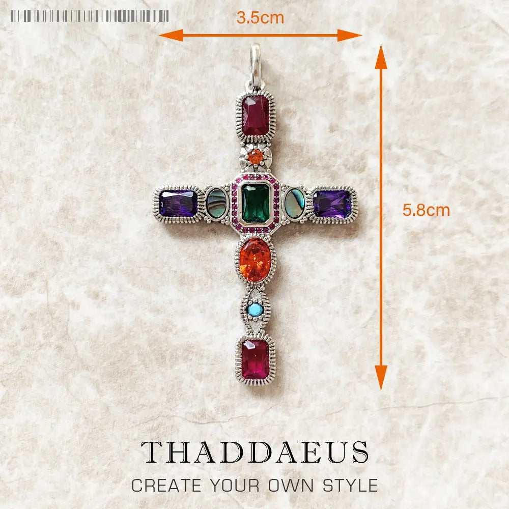 Majestic Cross Pendant | Sterling Silver Necklace Charm |