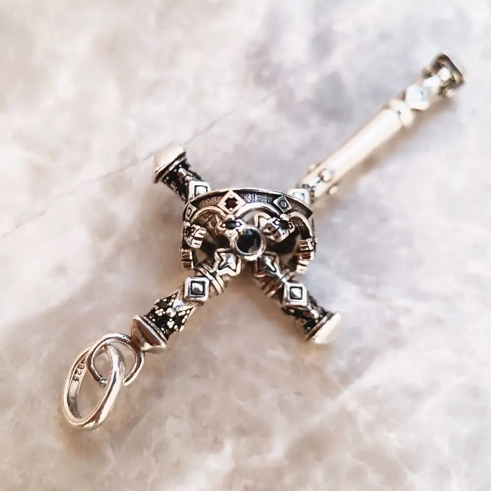 Majestic Cross Pendant | Sterling Silver Necklace Charm |