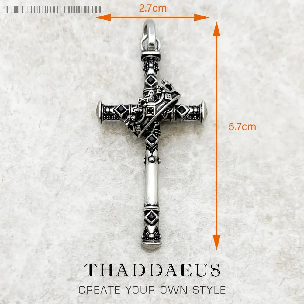 Majestic Cross Pendant | Sterling Silver Necklace Charm |