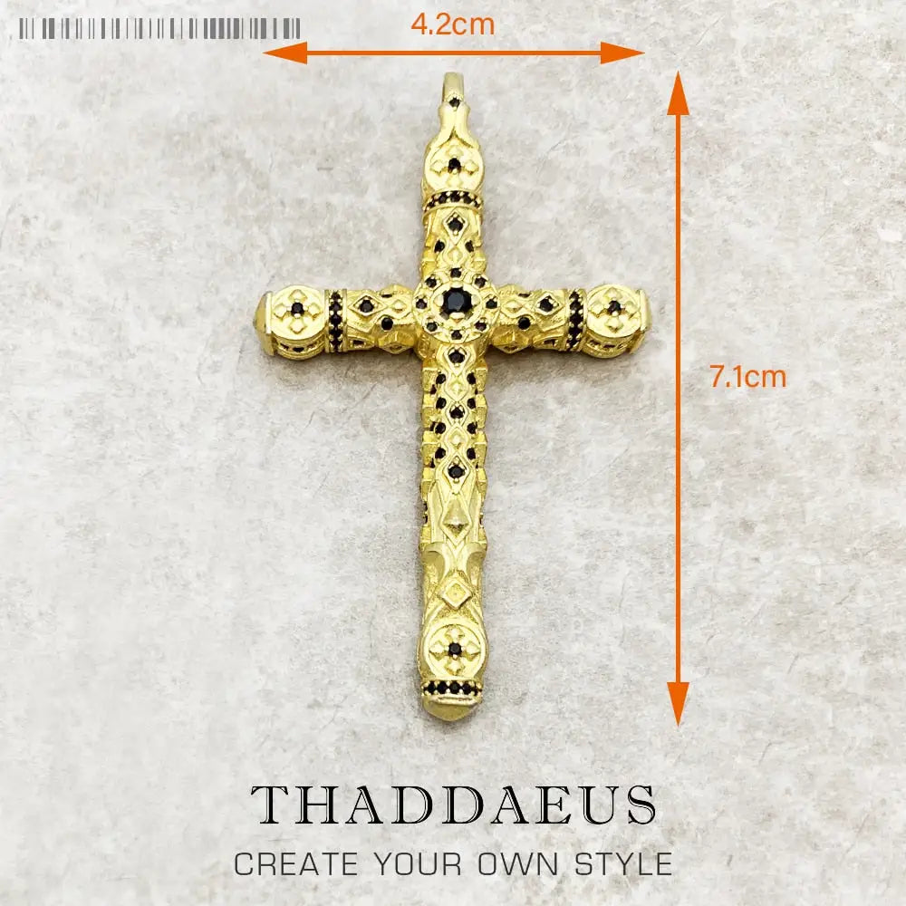 Majestic Cross Pendant | Sterling Silver Necklace Charm |