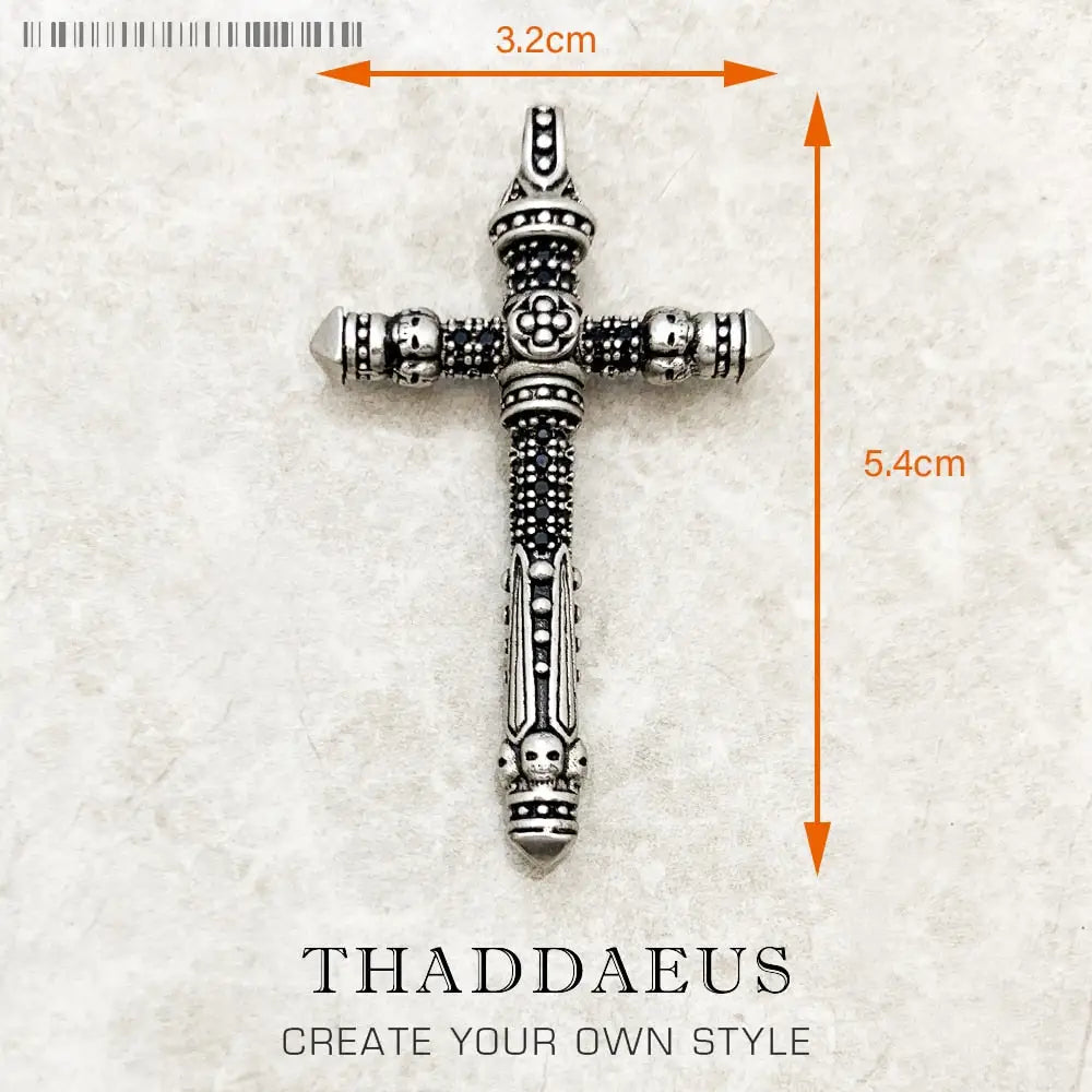 Majestic Cross Pendant | Sterling Silver Necklace Charm |