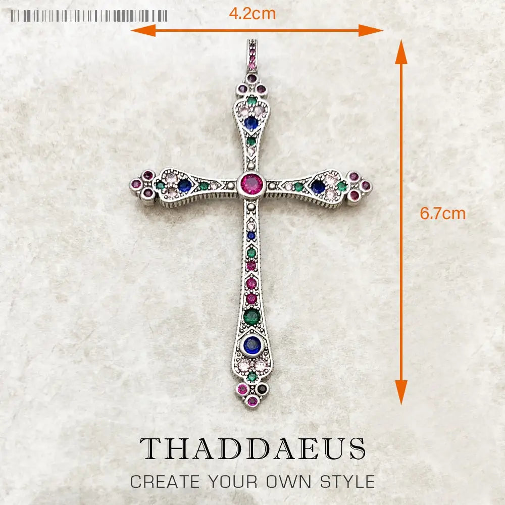 Majestic Cross Pendant | Sterling Silver Necklace Charm |