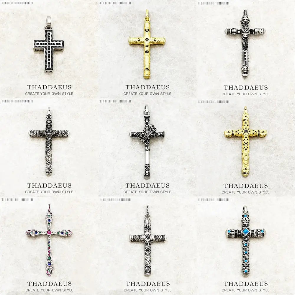 Majestic Cross Pendant | Sterling Silver Necklace Charm |