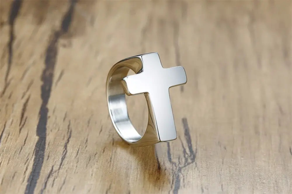 Mens Cross Ring | Hip Pop Jewelry | Ring with Cross | Gift