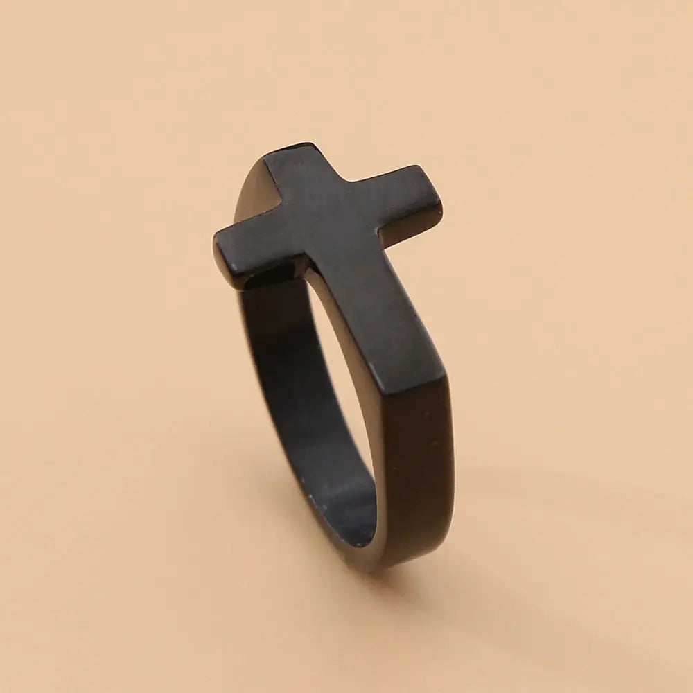 Mens Cross Ring | Hip Pop Jewelry | Ring with Cross | Gift