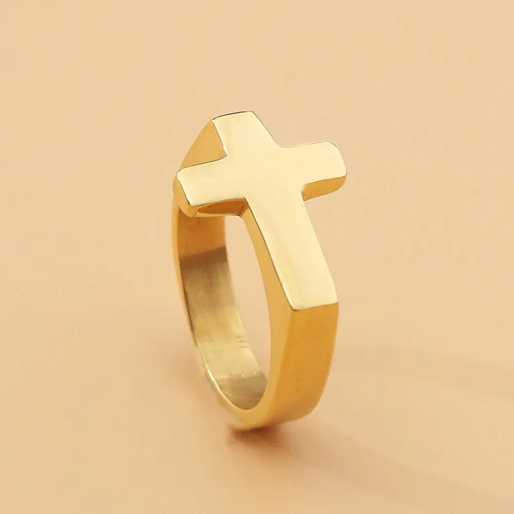 Mens Cross Ring | Hip Pop Jewelry | Ring with Cross | Gift