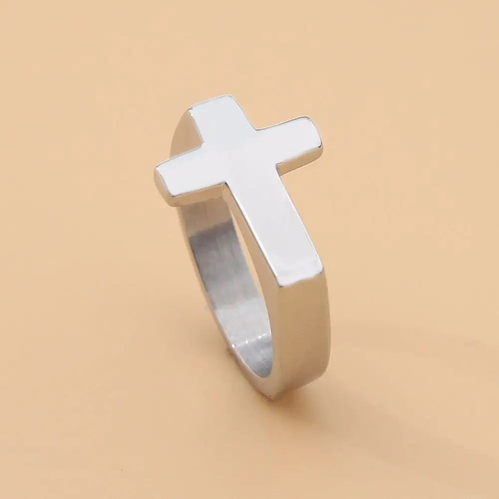 Mens Cross Ring | Hip Pop Jewelry | Ring with Cross | Gift