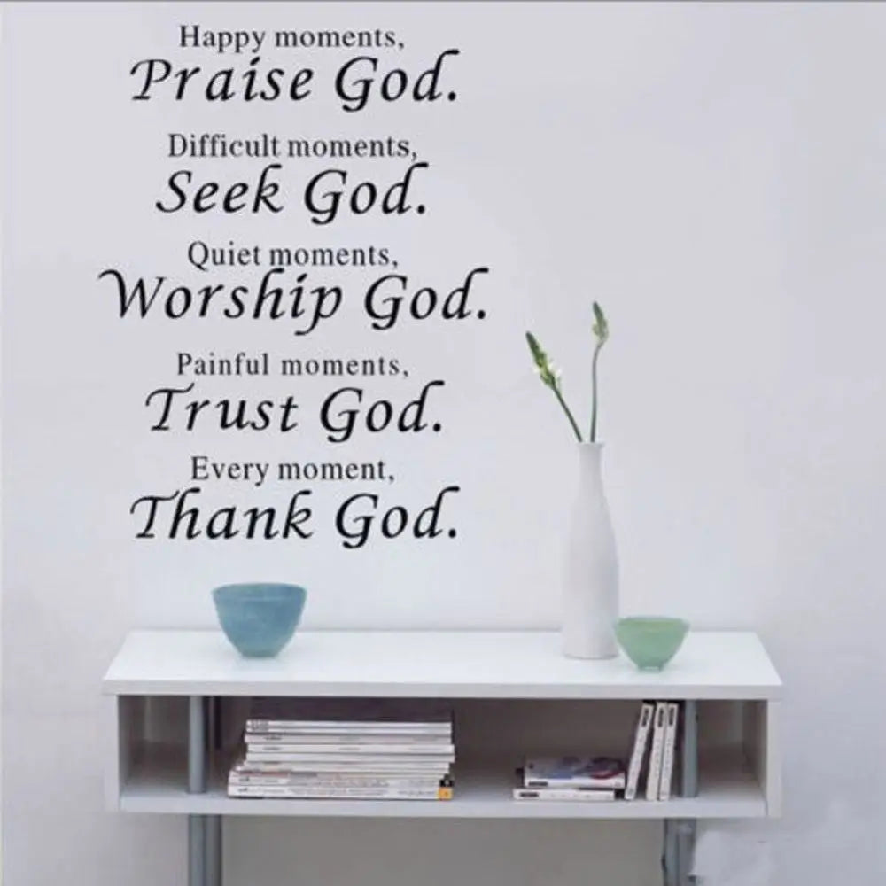 Praise Seek Worship Trust Thank God Wall Decal Sticker |