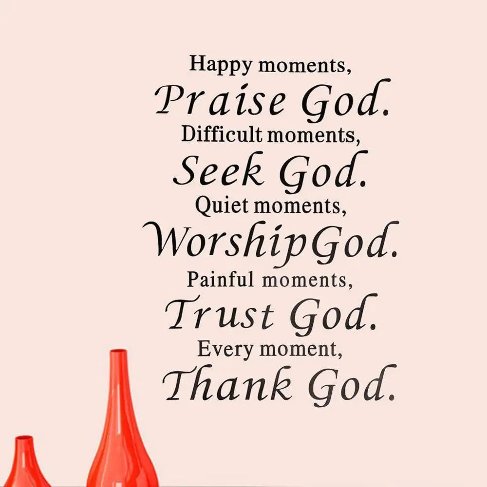 Praise Seek Worship Trust Thank God Wall Decal Sticker |