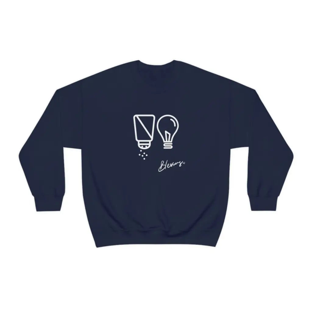 Salt and Light Christian Sweatshirt | Men's Crewneck Sweatshirt | Womens Graphic Sweatshirt | Jesus Sweatshirt