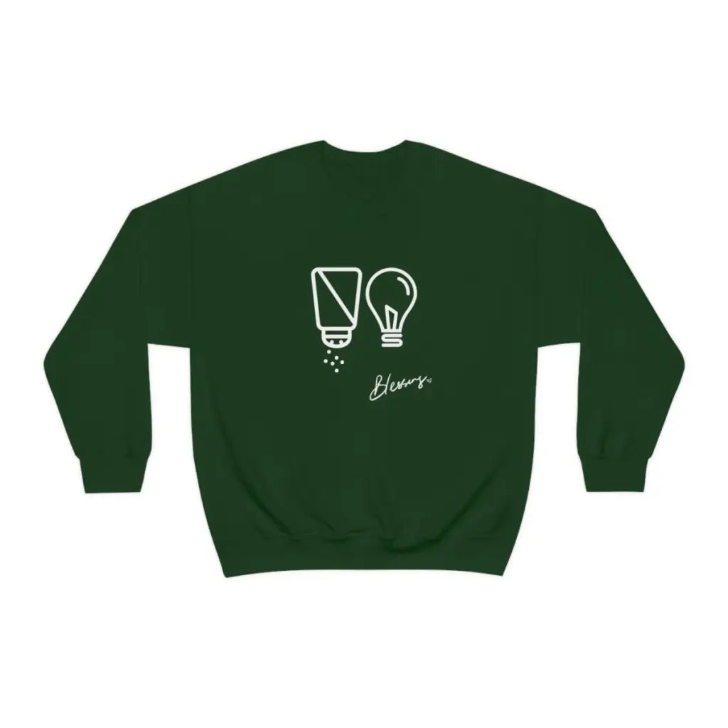 Salt and Light Christian Sweatshirt | Men's Crewneck Sweatshirt | Womens Graphic Sweatshirt | Jesus Sweatshirt