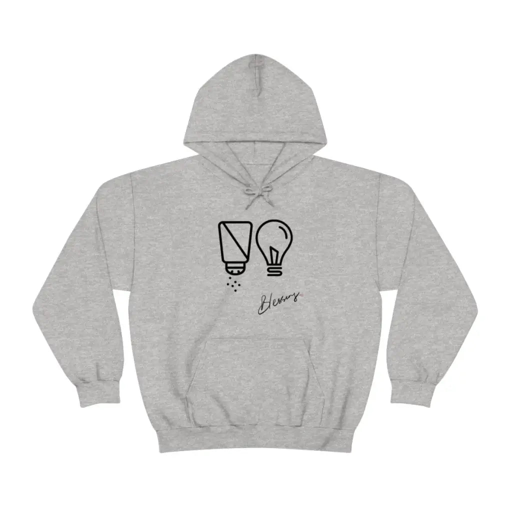 Salt & Light Christian Hoodie | Medium Blend Graphic Hoodie | Unisex Long-Sleeve Hoodie | Streetwear Hoodie