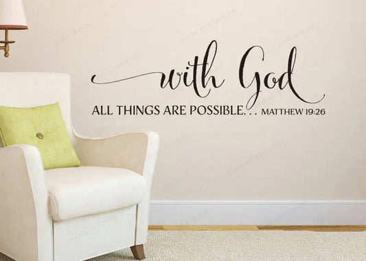 Scripture Wall Decal | Religious Wall Decal | Bible Wall