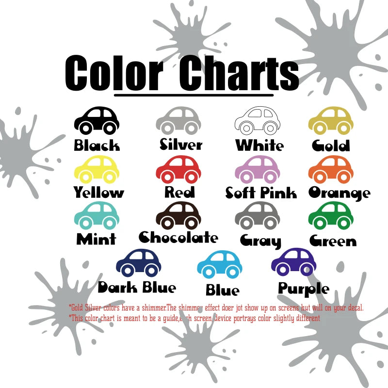 a poster with different colors of cars on it