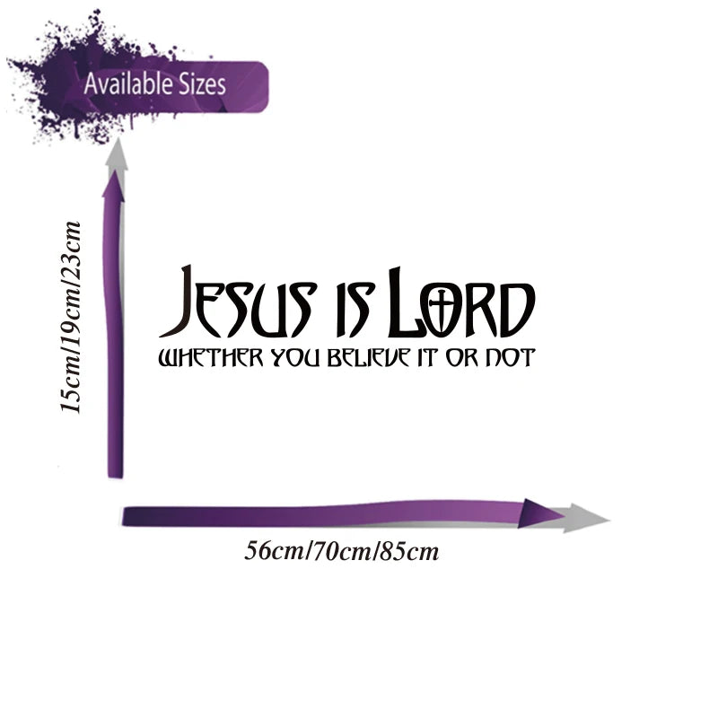 a picture of jesus is lord written in purple ink