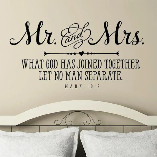 New Married Bedroom Vinyl Scripture Wall Decal | Christian