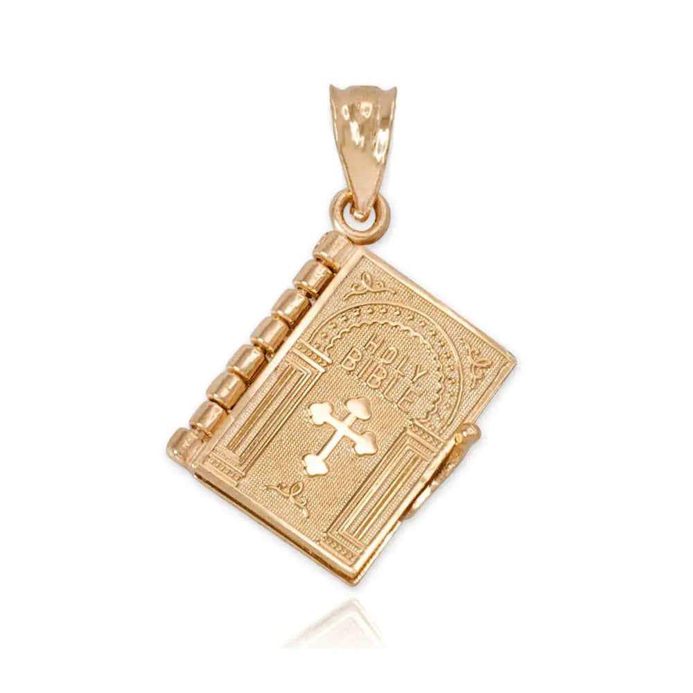 Christian Jesus Openable Holy Bible Book Pendants Charm