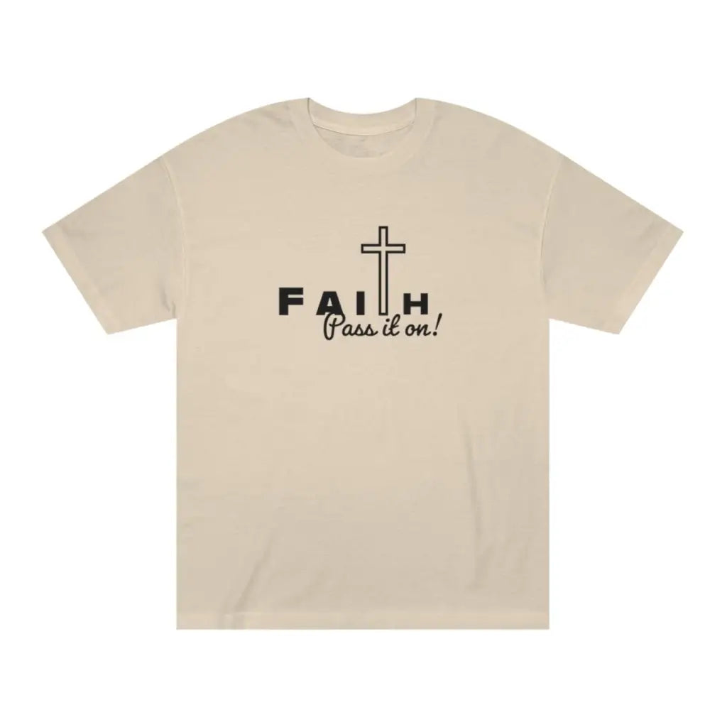 Christian Unisex Classic T-Shirt | Faith Pass It On Printed Tee Shirt | Short-Sleeve T-Shirt | Unisex Cotton Tee