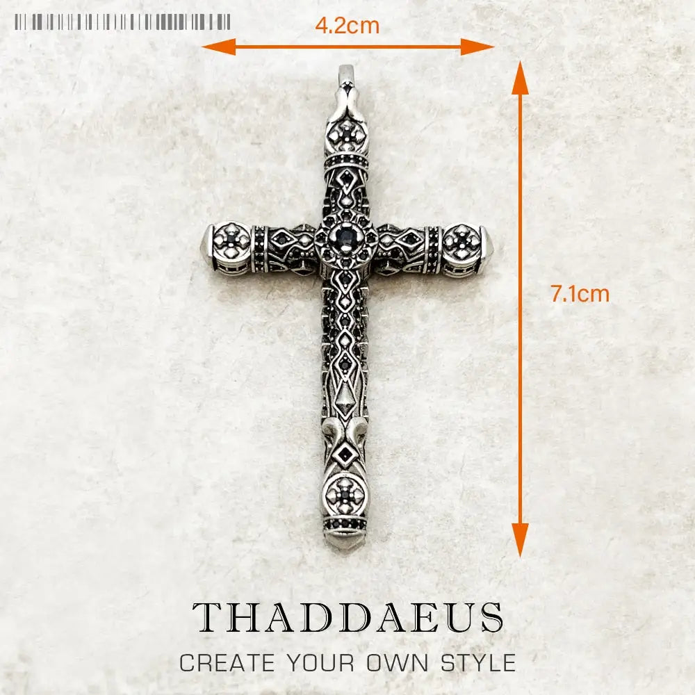 Majestic Cross Pendant | Sterling Silver Necklace Charm |