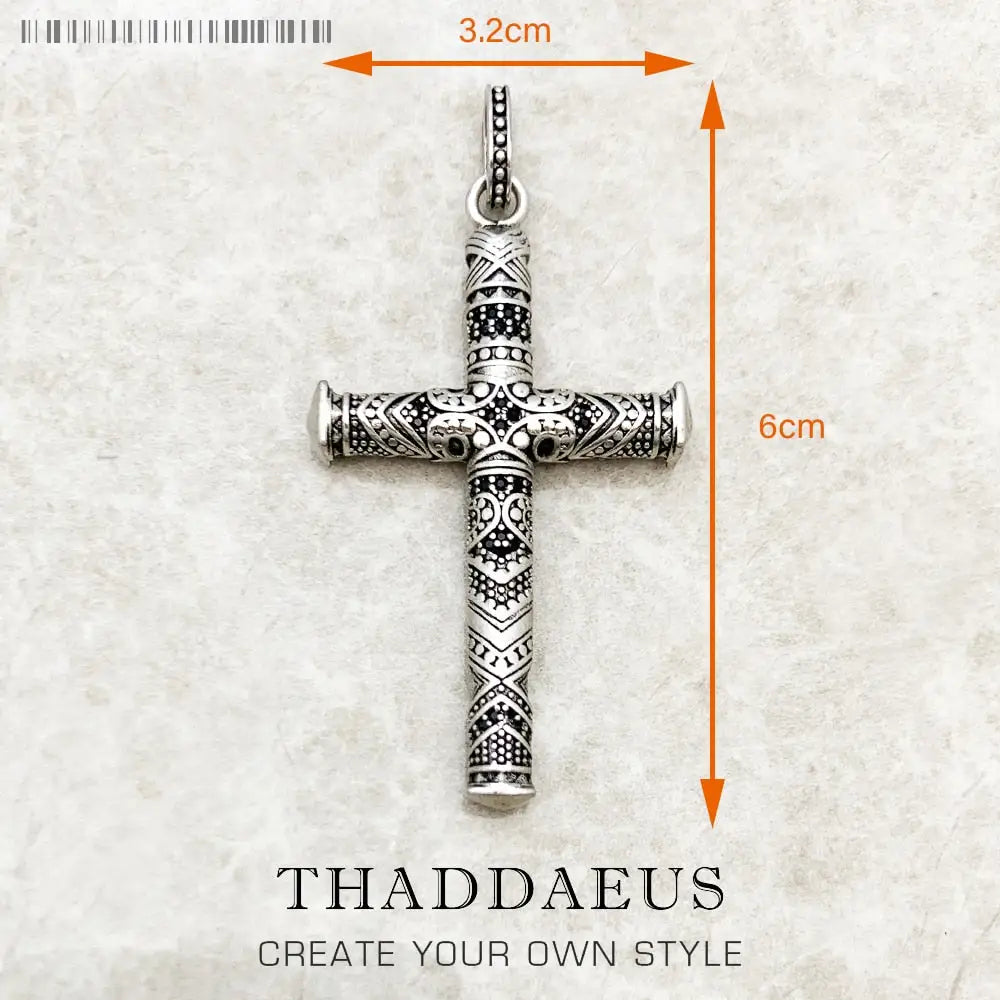 Majestic Cross Pendant | Sterling Silver Necklace Charm |