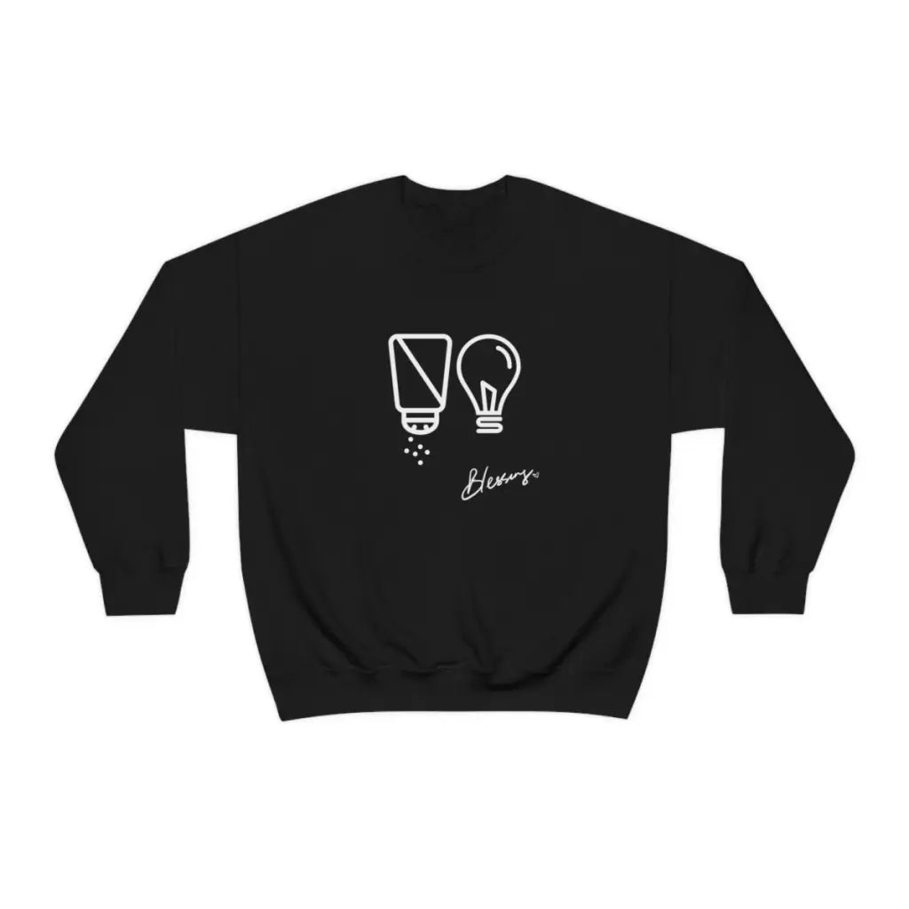 Salt and Light Christian Sweatshirt | Men's Crewneck Sweatshirt | Womens Graphic Sweatshirt | Jesus Sweatshirt